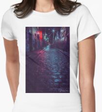 Hosier Lane, Melbourne, Victoria, Australia. Women's Fitted T-Shirt