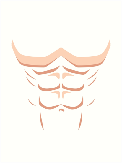 Funny Fake Six Pack Abs Big Muscle Chest T Art Print By 