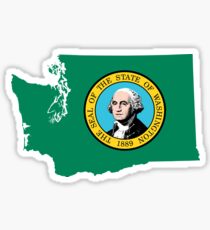 Washington State Flag Karte Sticker