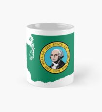 Washington State Flag Karte Tasse (Standard)