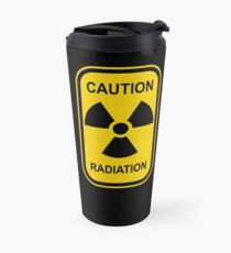 Radioactive Symbol Warning Sign - Radioactivity - Radiation - Yellow & Black - Rectangular Travel Mug