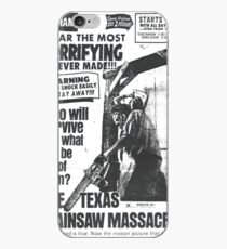 The Texas Chainsaw Massacre Vintage Newspaper Ad iPhone Case