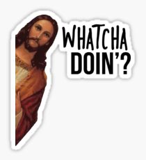 Jesus is Watching Meme Sticker