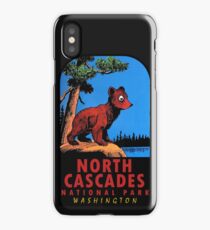 Bear Cub at North Cascades National Park Vintage Travel Decal iPhone Case