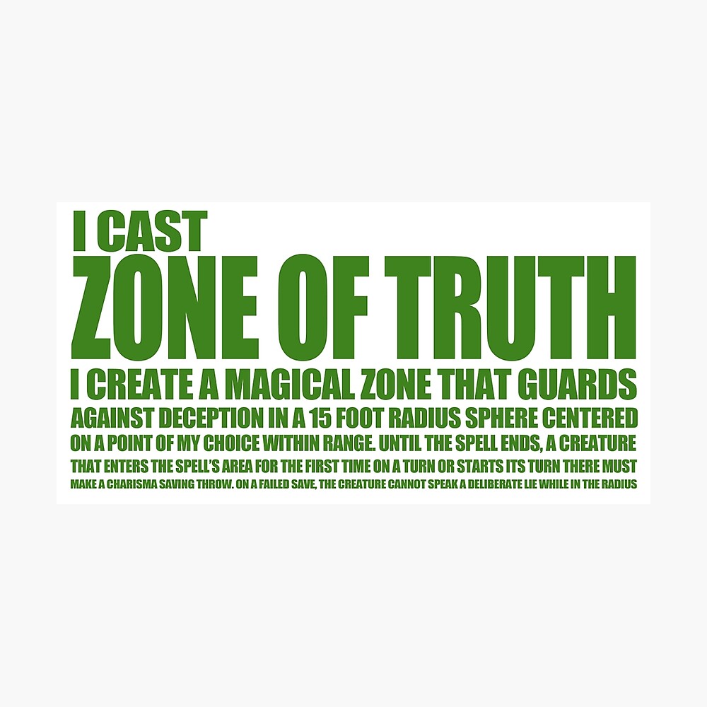 permanent zone of truth 5e