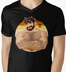 ADAM LIKES CROSSING ARMS - BEARPRIDE Men's V-Neck T-Shirt