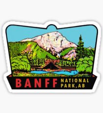 Banff Alberta Canada National Park Vintage Travel Decal Sticker