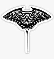 Village crazy Lady tattoo, Black on White Sticker