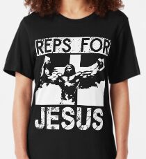 Wiederholungen für Jesus Slim Fit T-Shirt
