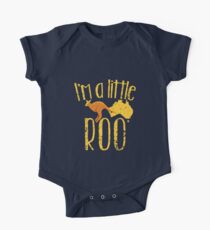 I'm a little ROO cute kangaroo with Australian map distressed version One Piece - Short Sleeve