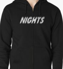 Sudadera con capucha y cremallera Frank Ocean Nights White
