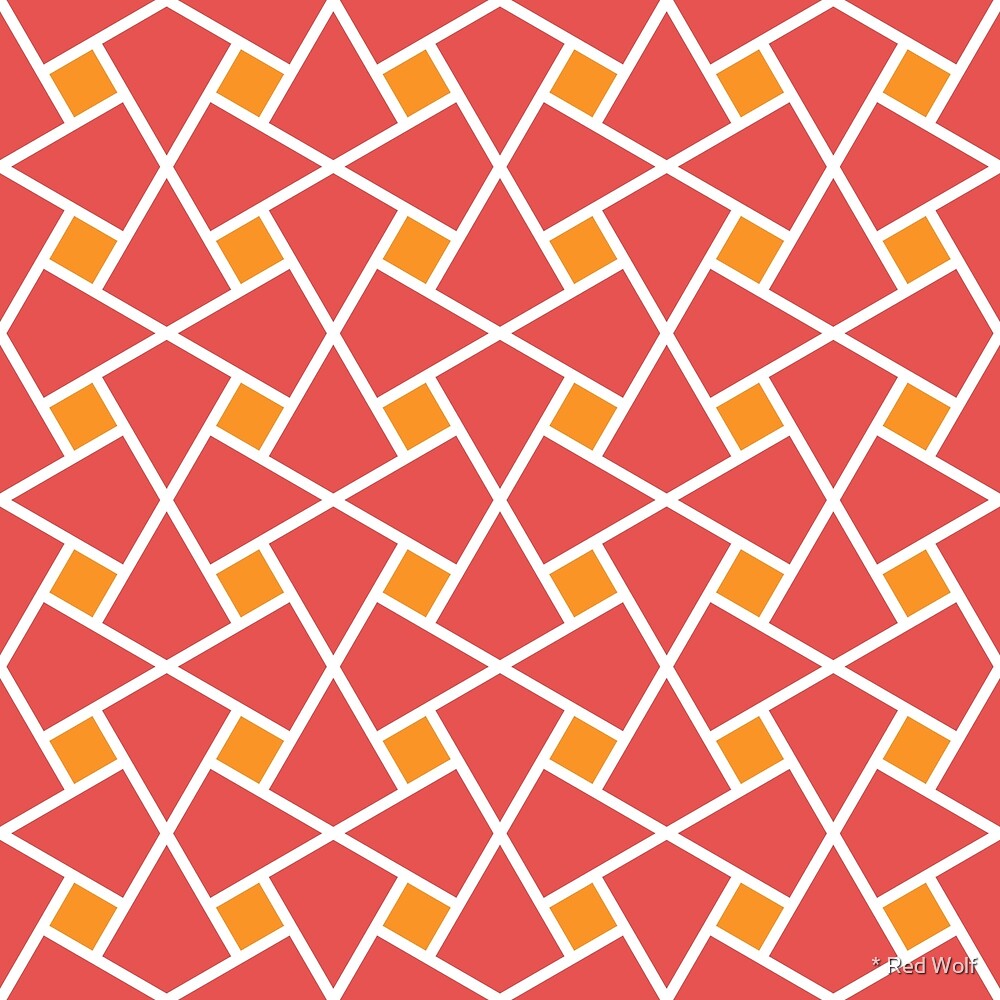 Geometric Pattern: Square Twist: Brenda by * Red Wolf