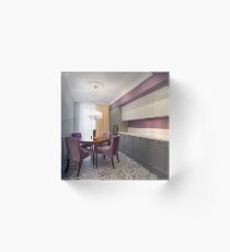 Minimalistic interior Kitchen Furniture Acrylic Block