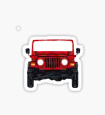 roter Jeep Sticker