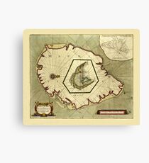 Map Of Mauritius 1705 Canvas Print