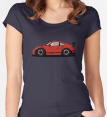 Porsche GT3 RS Red/Orange Women's Fitted Scoop T-Shirt