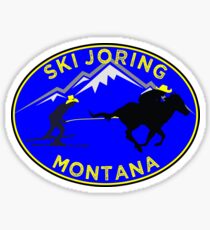 SKI JORING SKIJORING AMERICA MONTANA COWBOY SKIING SKIER Sticker