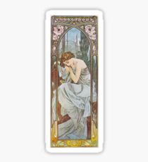 Pegatina Alphonse Mucha - Sueño nocturno
