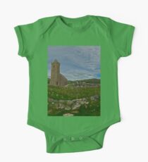 Glencolmcille Panorama with Church One Piece - Short Sleeve