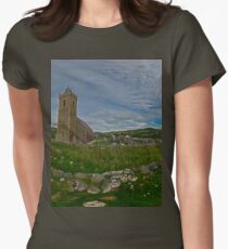 Glencolmcille Panorama with Church Women's Fitted T-Shirt