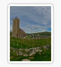 Glencolmcille Panorama with Church Sticker