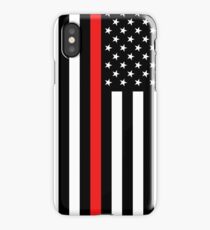 Firefighter: Black Flag & Red Line iPhone Case