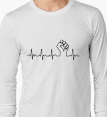 Black Fist Heartbeat Long Sleeve T-Shirt