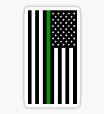 Pegatina Bandera de EE. UU .: delgada línea verde
