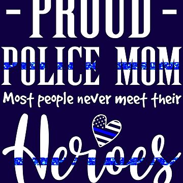 Cop Mom Proud Mother Police Officer Mom Gifts Blue Line Flag Tank Top