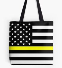 U.S. Flag: Thin Yellow Line Tote Bag