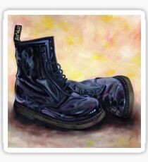A Pair of Patent Black Dr Martens Sticker