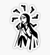 Our Lady of Sorrows (Black) Sticker
