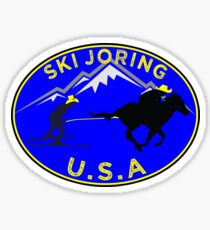 SKI JORING SKIJORING AMERICA USA COWBOY SKIING SKIER Sticker