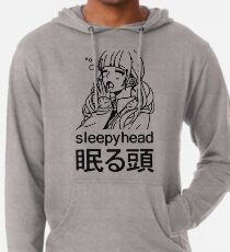sleepyhead print Lightweight Hoodie