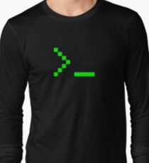 Old School Computer Text Input Prompt Long Sleeve T-Shirt