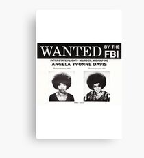 Angela Davis Wanted Canvas Print