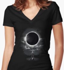 FINSTERNIS Shirt mit V-Ausschnitt