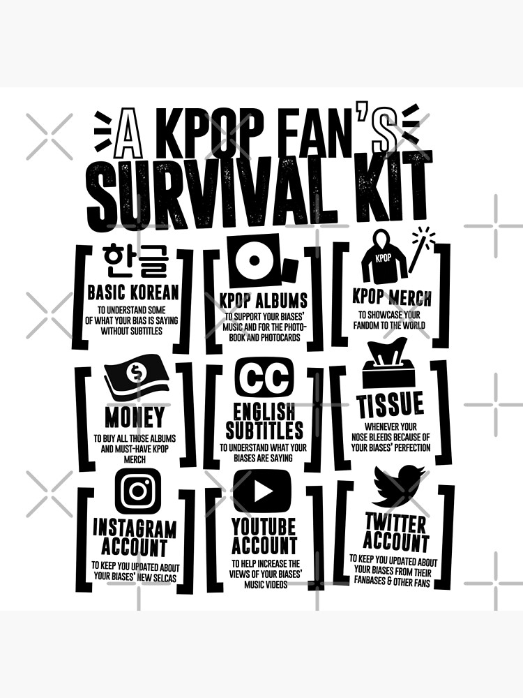 A Kpop Fans Survival Kit Whiter Ver Poster - 