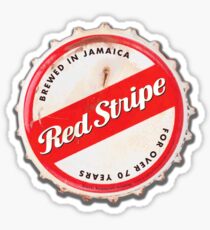 Red Stripe Bottle Cap Sticker