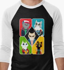 Stranger Cats Men's Baseball ¾ T-Shirt