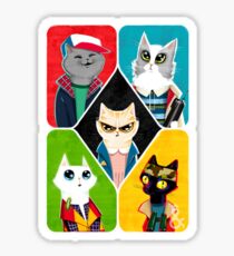 Stranger Cats Sticker