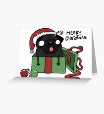 Tarjeta de felicitación vacaciones Pug