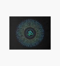 Pranava Yoga. Shanti Om. Mandala Art Board