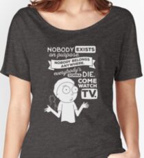 Rick and Morty Schwifty Wubba Lubba Fair Use Nobody Exists on Purpose Women's Relaxed Fit T-Shirt