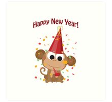 "Happy New Year Monkey" Greeting Cards by Eggtooth | Redbubble
