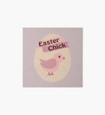 Pink Easter Chick Art Board