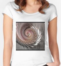 FRACTAL ART, spun glass look, 3D Women's Fitted Scoop T-Shirt