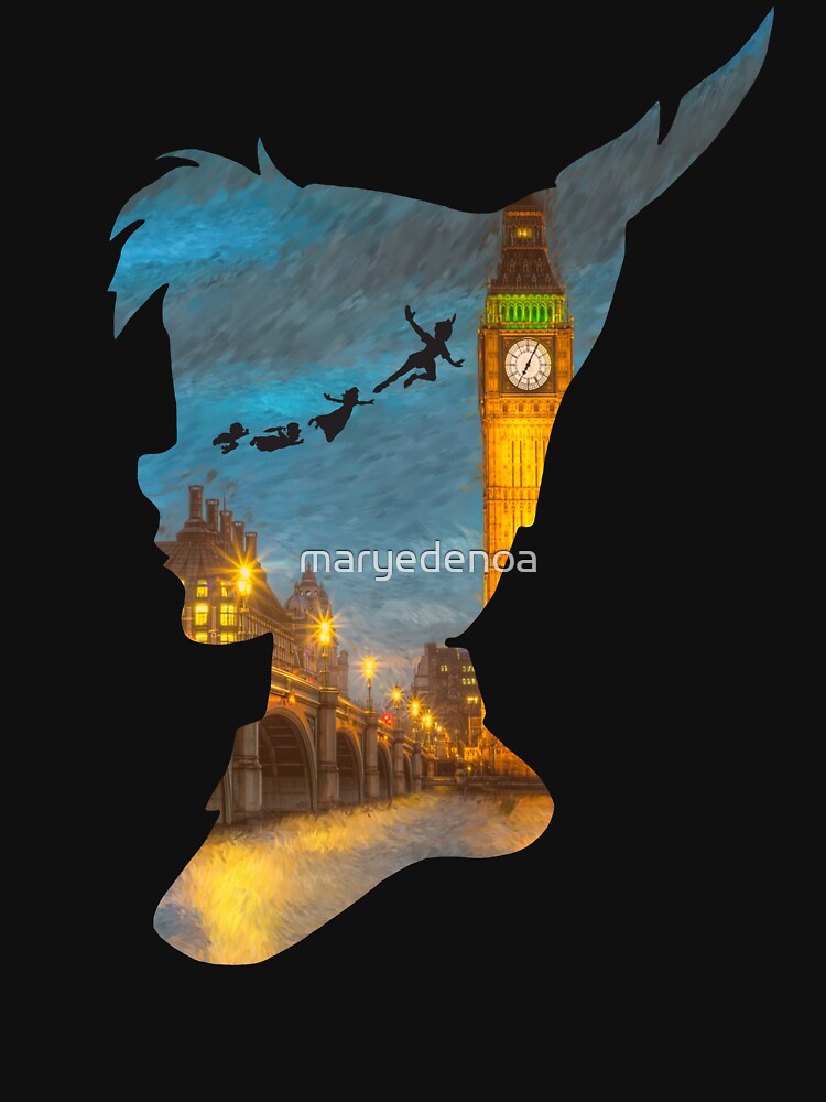 Peter Pan Over London by maryedenoa