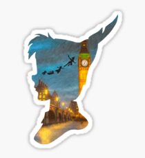 Peter Pan Over London Sticker