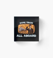 Hype Train Vintage Acrylic Block